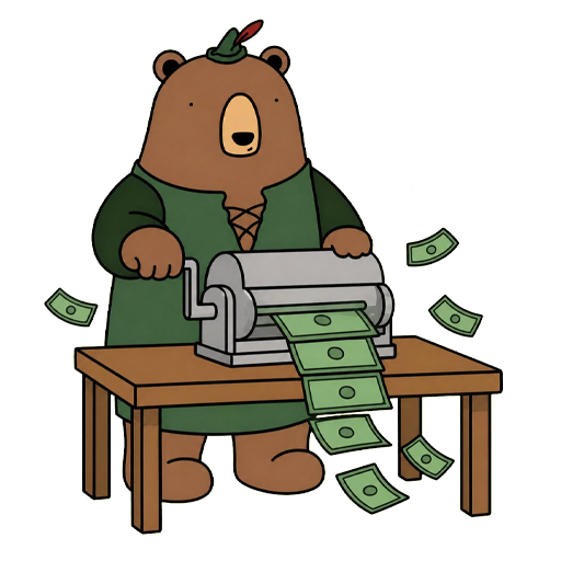LIL BEAR printing money